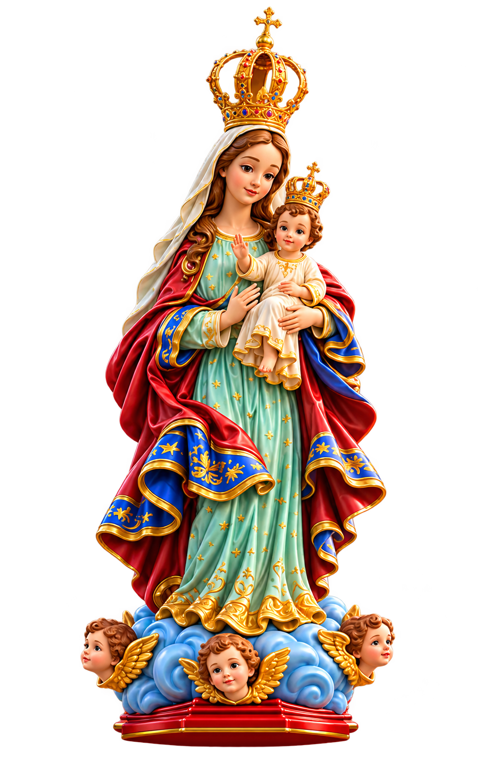 Representação de Nossa Senhora D’Abadia com o Menino Jesus